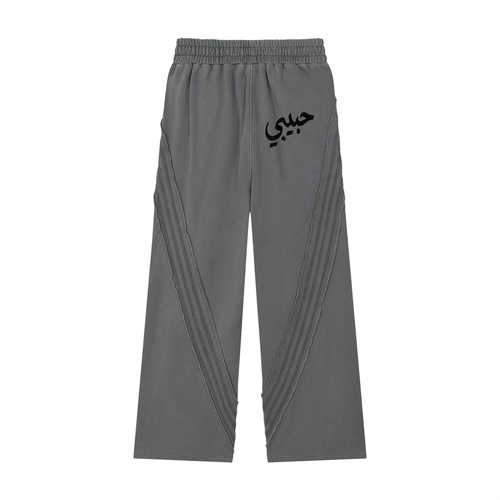 HABIBI — Snow Washed Raw Hem Sweatpants