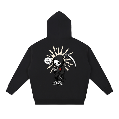 BRB Dying heavyweight graphic hoodie by Formless