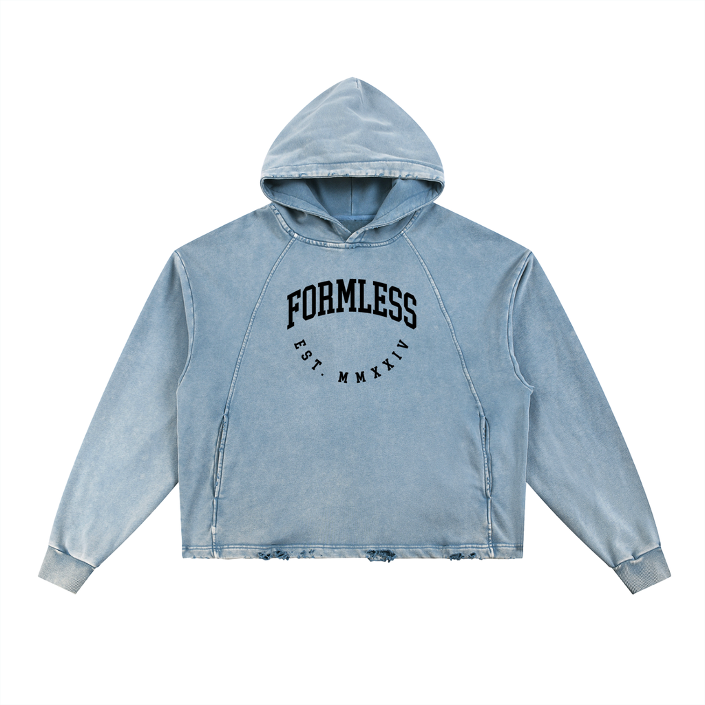 FREEDOM — Vintage Washed Frayed Hem Hoodie