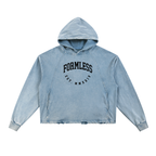 FREEDOM — Vintage Washed Frayed Hem Hoodie