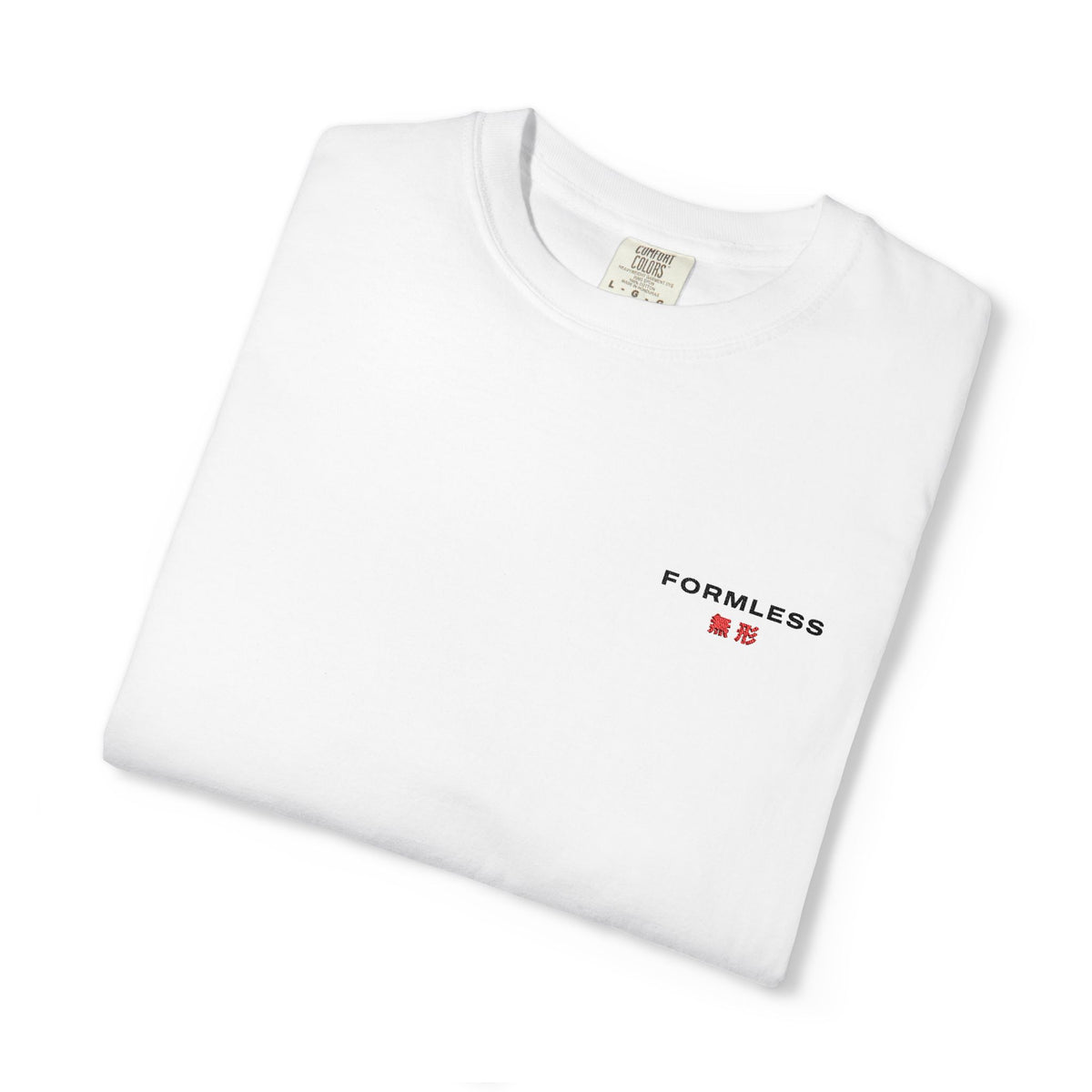 FORMLESS 無形 Embroidered Logo Tee — White