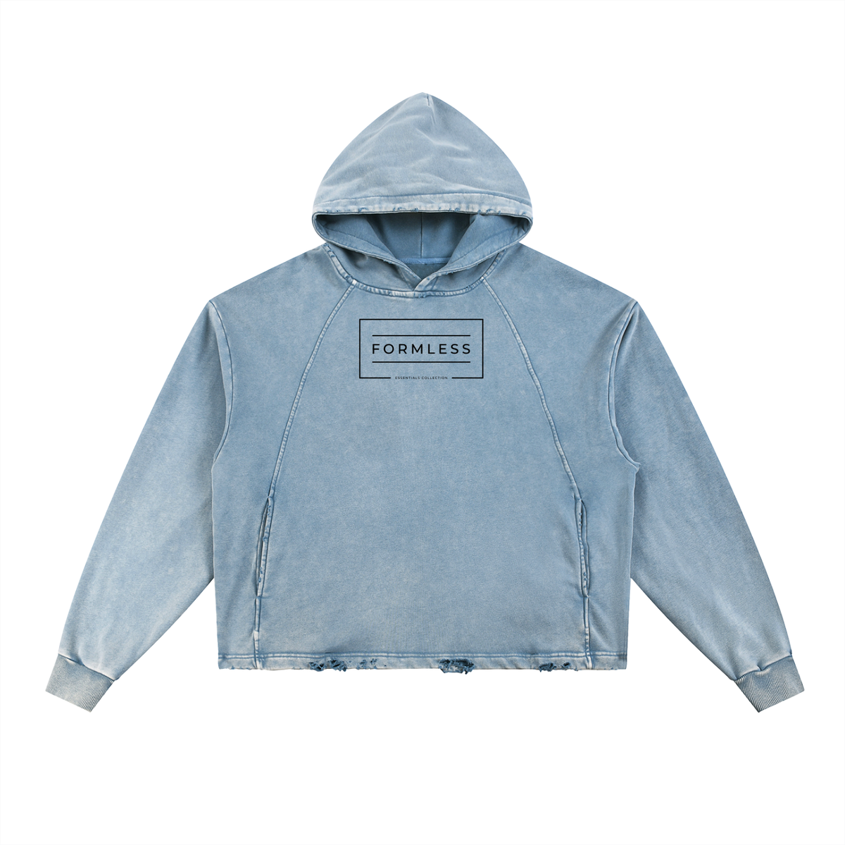 HABIBI — Vintage Washed Frayed Hem Hoodie