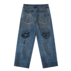 PATIENCE / FREEDOM — Vintage Wash Baggy Denim