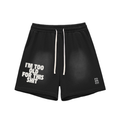 Sun Fade Raw Edge Cotton Shorts