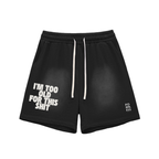 Sun Fade Raw Edge Cotton Shorts