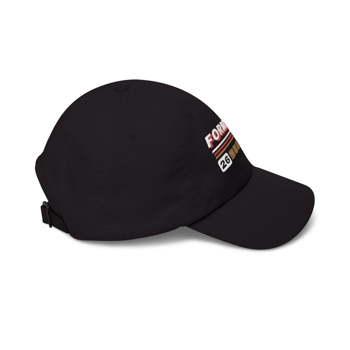 Black Formless 無形走行会 Sōkōkai embroidered JDM dad cap, right side view