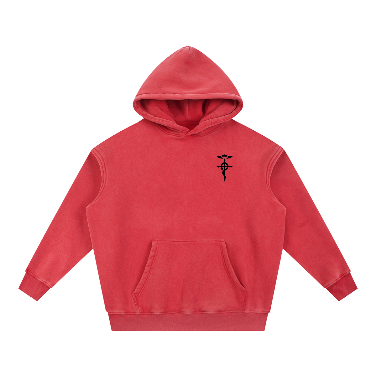 FMAB snow wash oversized fleece hoodie – view 4 | Formless