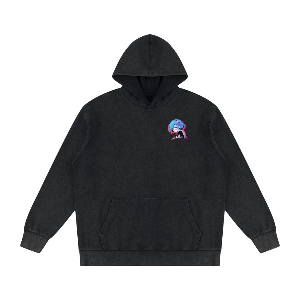 REM' — Mineral Wash Oversized Hoodie
