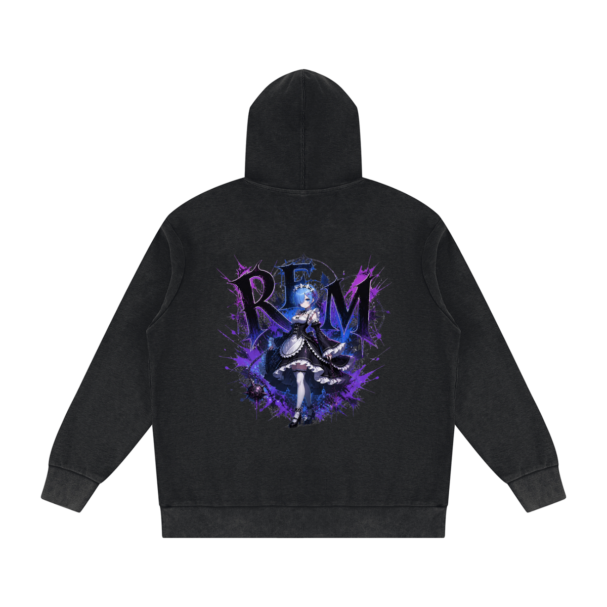 REM' — Mineral Wash Oversized Hoodie