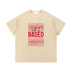 BASED AF - Washed Waffle Knit Tee