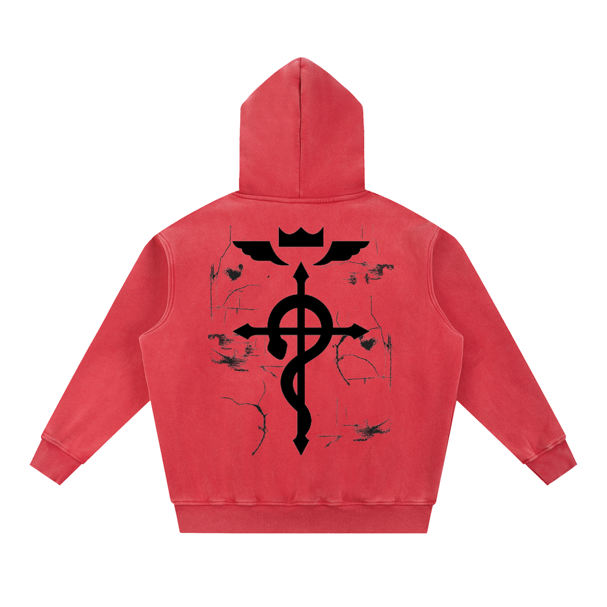 FMAB snow wash oversized fleece hoodie – view 3 | Formless