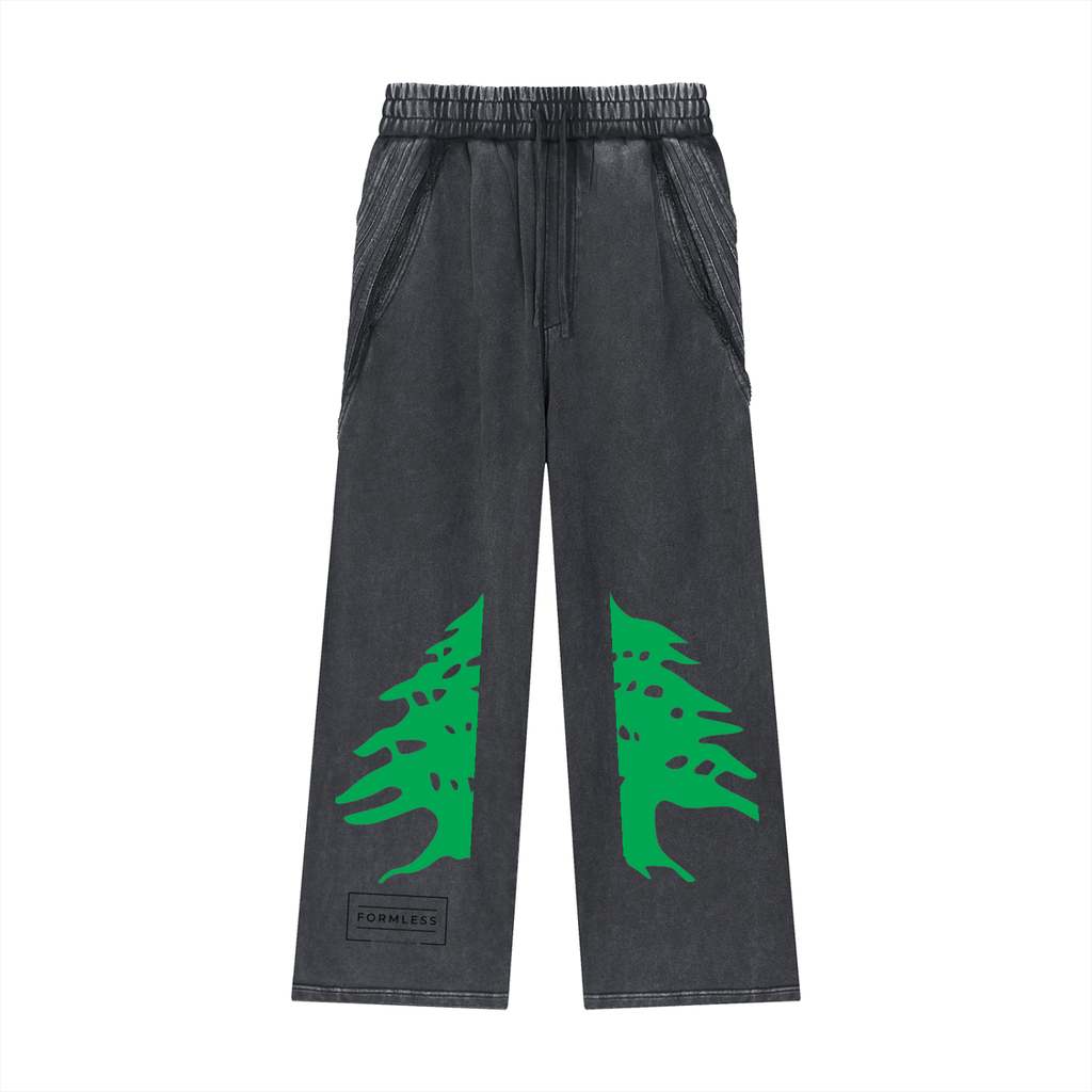 LEBANON — Snow Washed Raw Hem Sweatpants