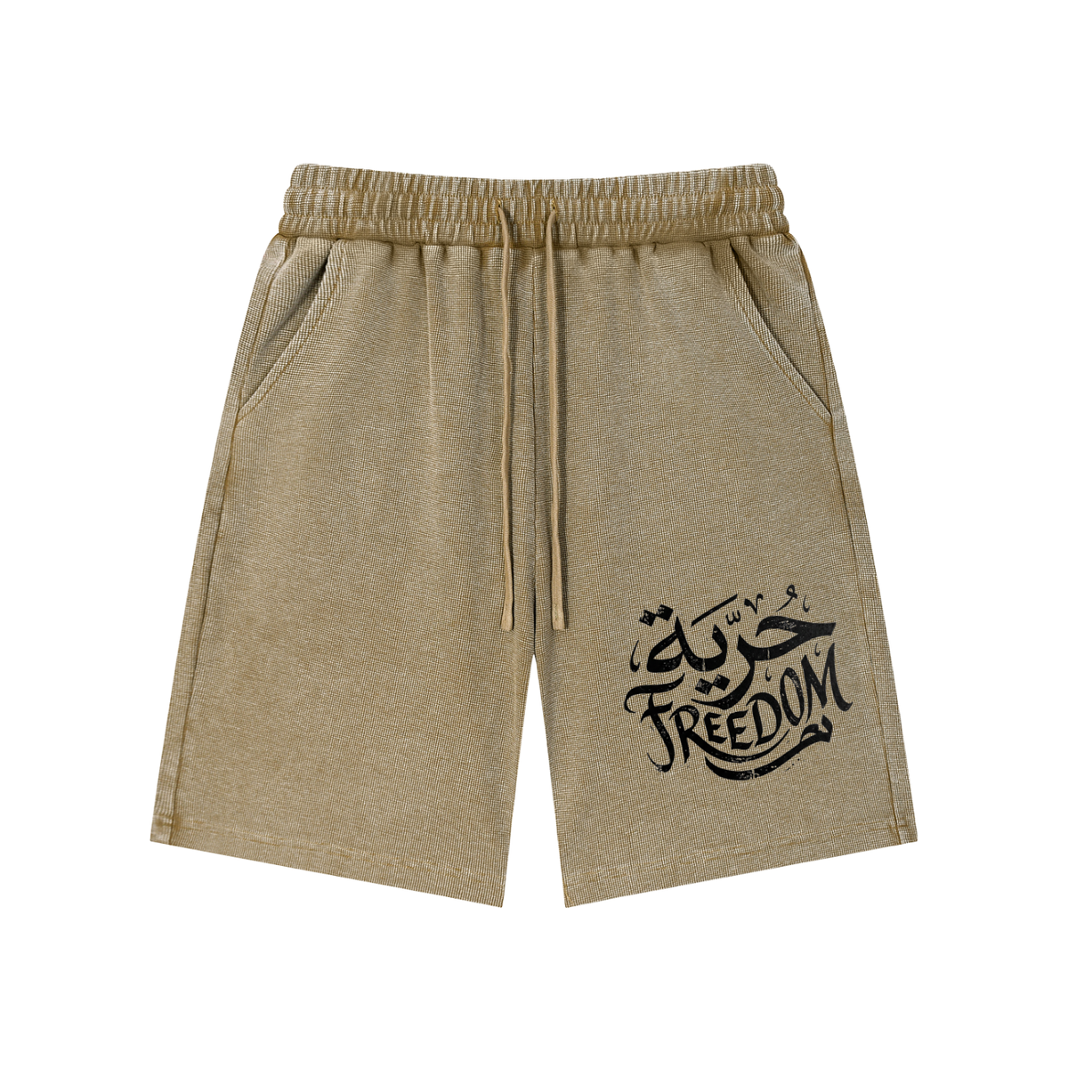 FREEDOM — Mineral Wash Waffle Knit Shorts