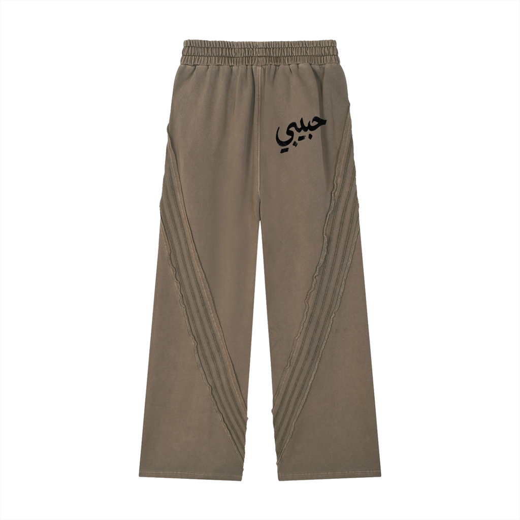 HABIBI — Snow Washed Raw Hem Sweatpants