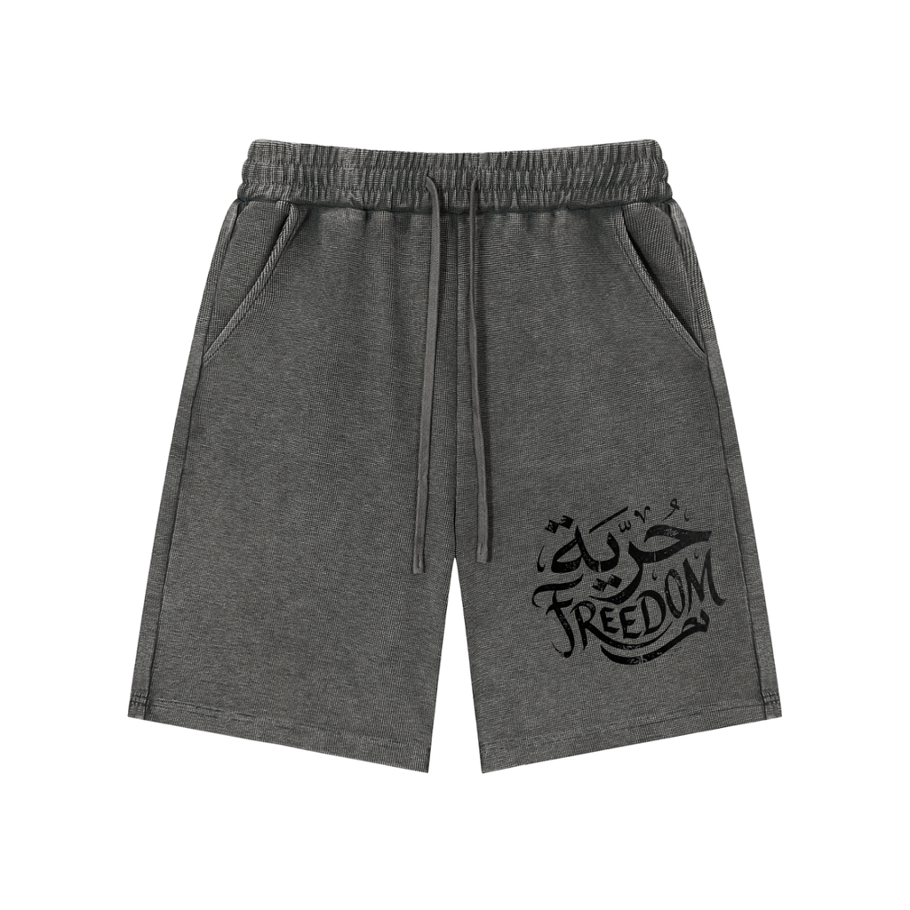 FREEDOM — Mineral Wash Waffle Knit Shorts