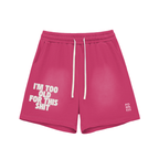 Sun Fade Raw Edge Cotton Shorts