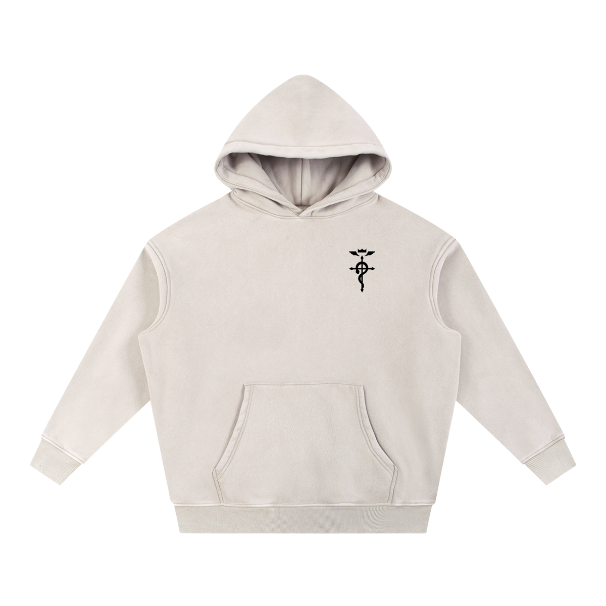 FMAB snow wash oversized fleece hoodie – view 5 | Formless