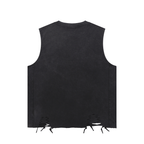 Snow Washed Raw Hem Tank