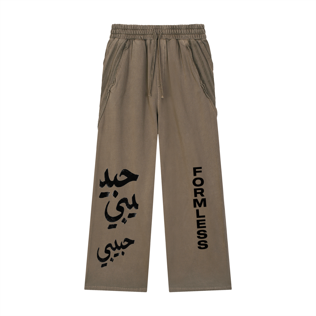 HABIBI — Snow Washed Raw Hem Sweatpants