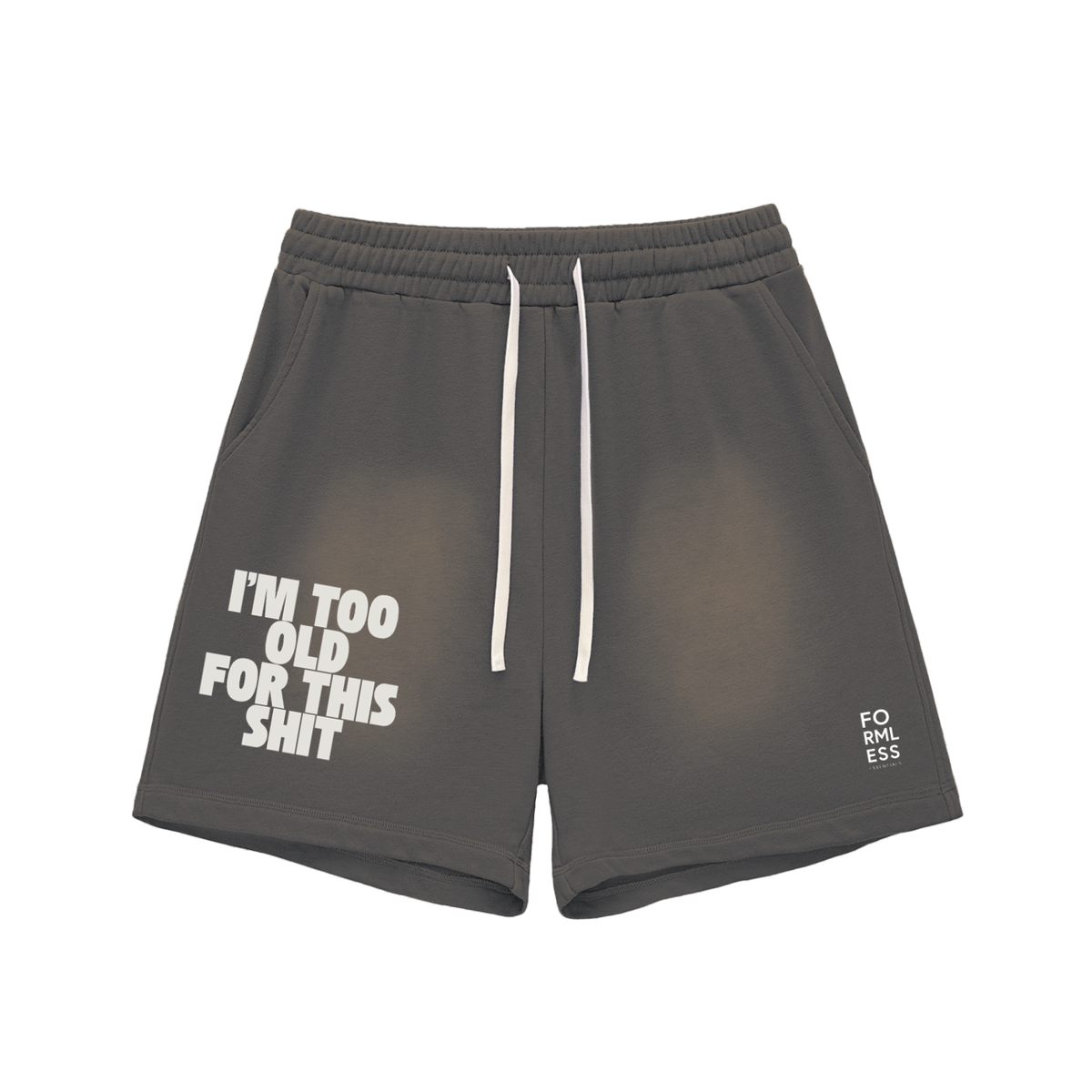 Sun Fade Raw Edge Cotton Shorts