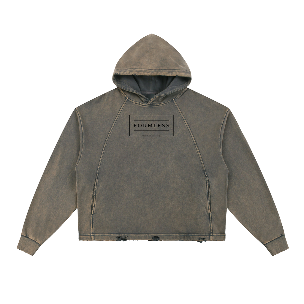 HABIBI — Vintage Washed Frayed Hem Hoodie