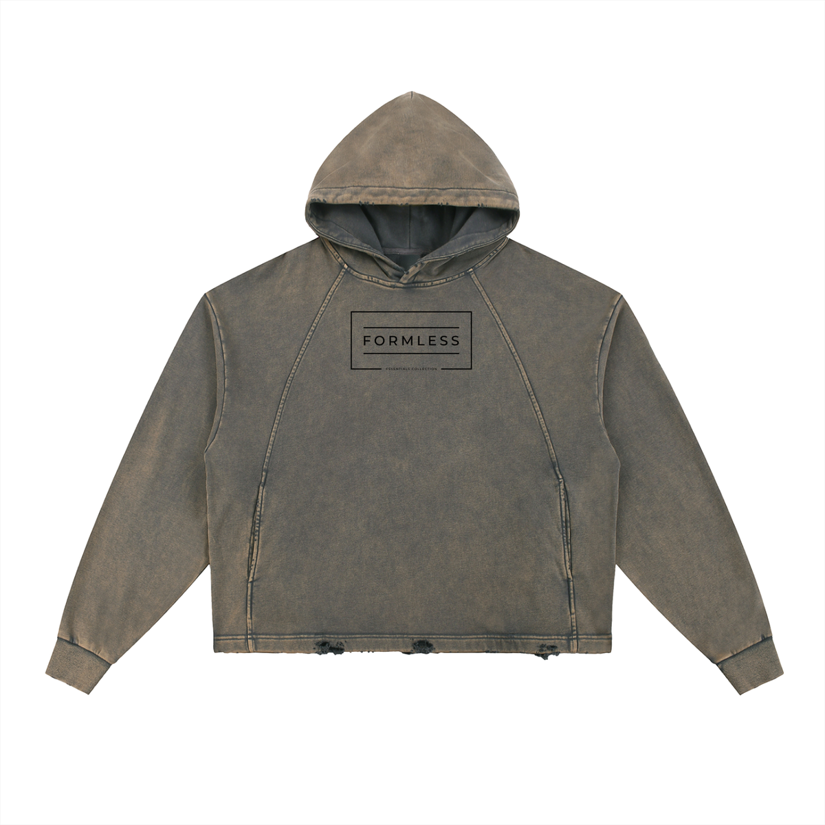 HABIBI — Vintage Washed Frayed Hem Hoodie