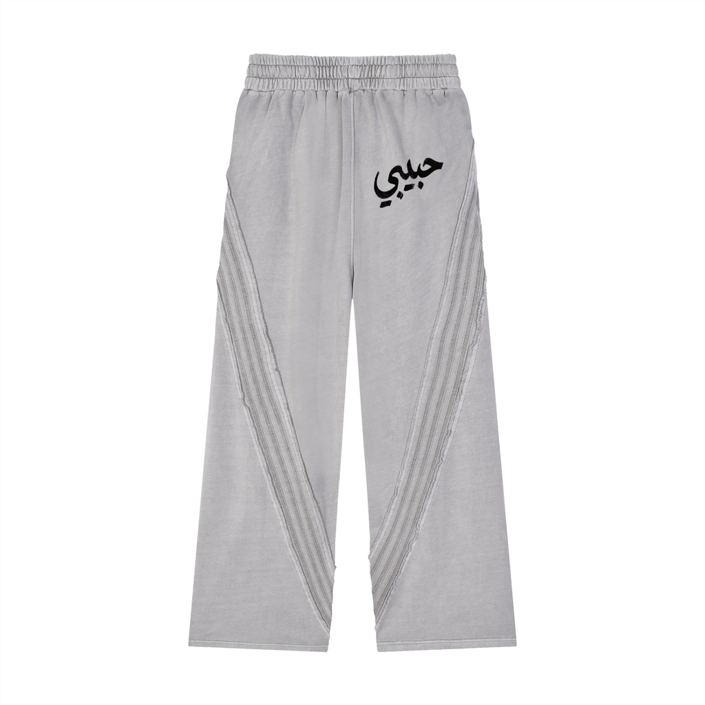 HABIBI — Snow Washed Raw Hem Sweatpants