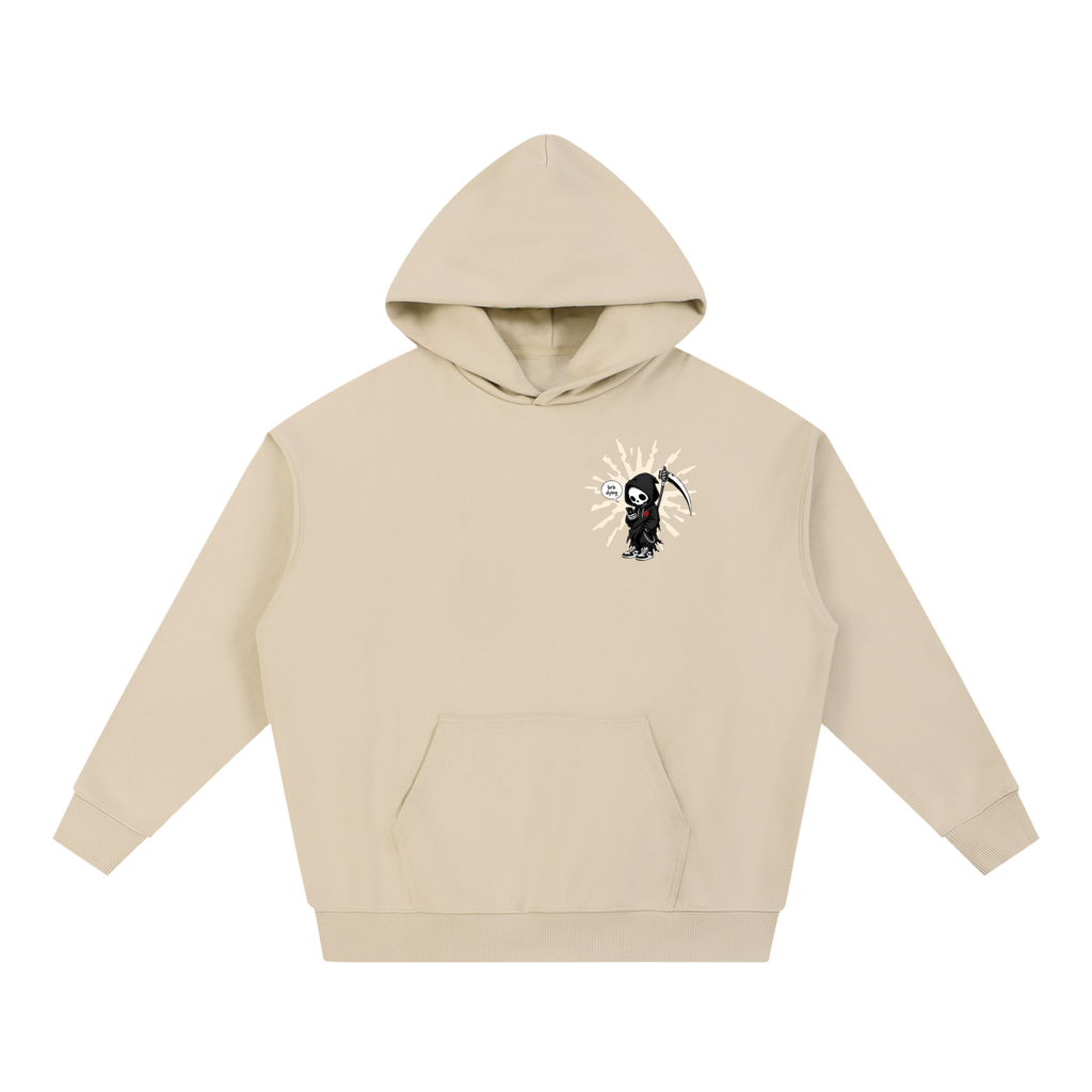 BRB Dying graphic hoodie by Formless - additional view