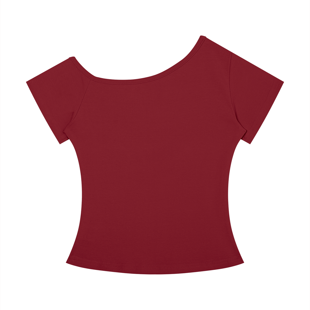 Women's text print off-the-shoulder cropped tee – view 2 | Formless