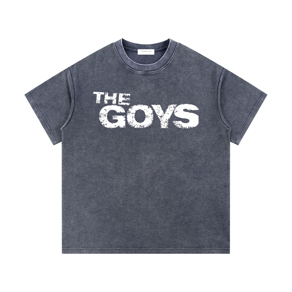 THE GOYS - Washed Waffle Knit T-Shirt