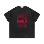 BASED AF - Washed Waffle Knit Tee