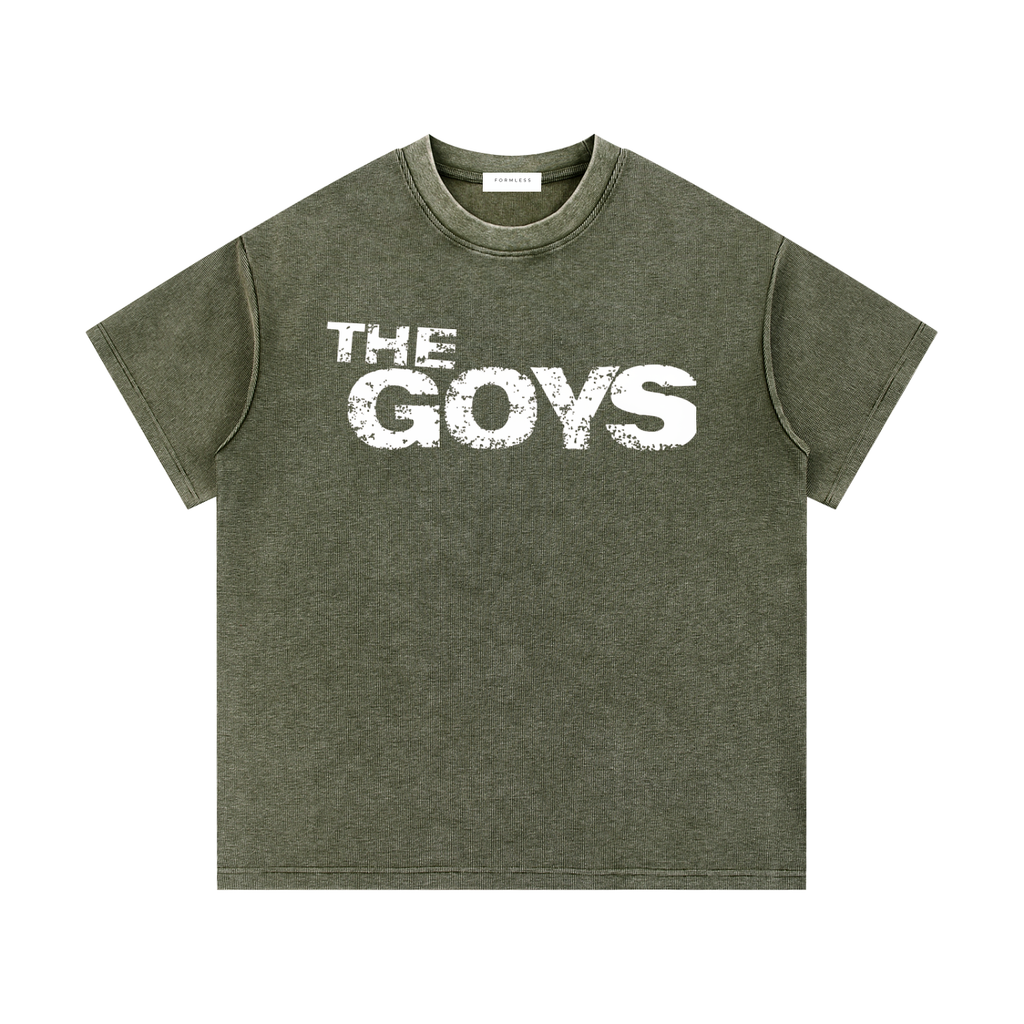 THE GOYS - Washed Waffle Knit T-Shirt