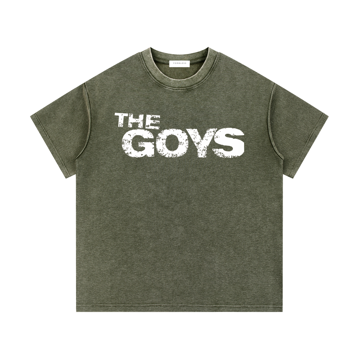 THE GOYS - Washed Waffle Knit T-Shirt