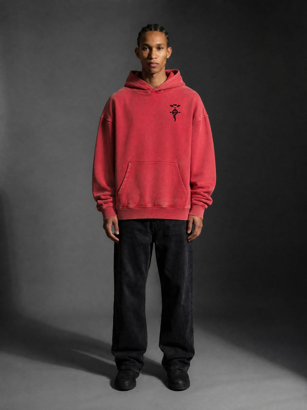 FMAB snow wash oversized fleece hoodie – view 2 | Formless