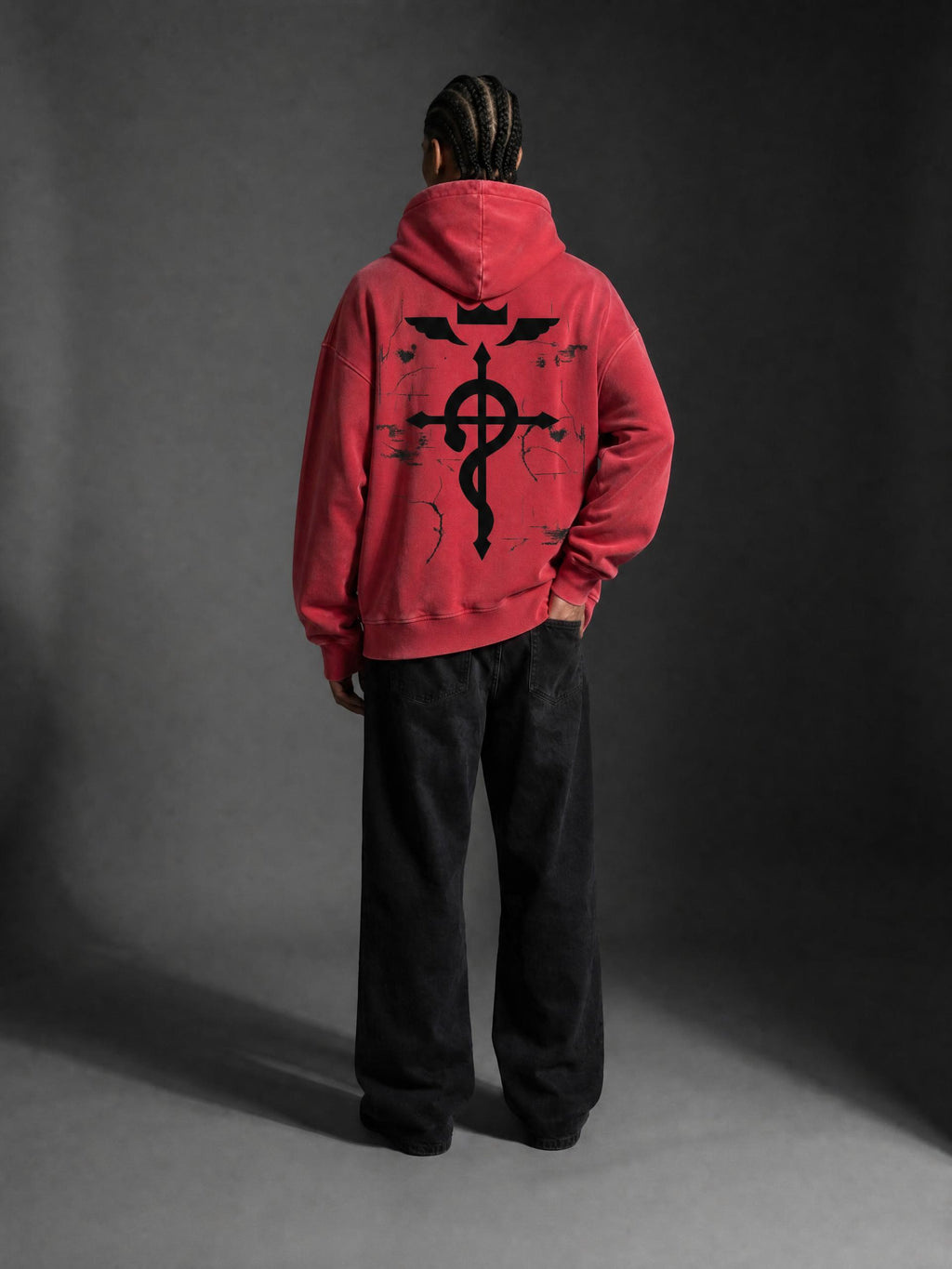 FMAB snow wash oversized fleece hoodie – view 1 | Formless