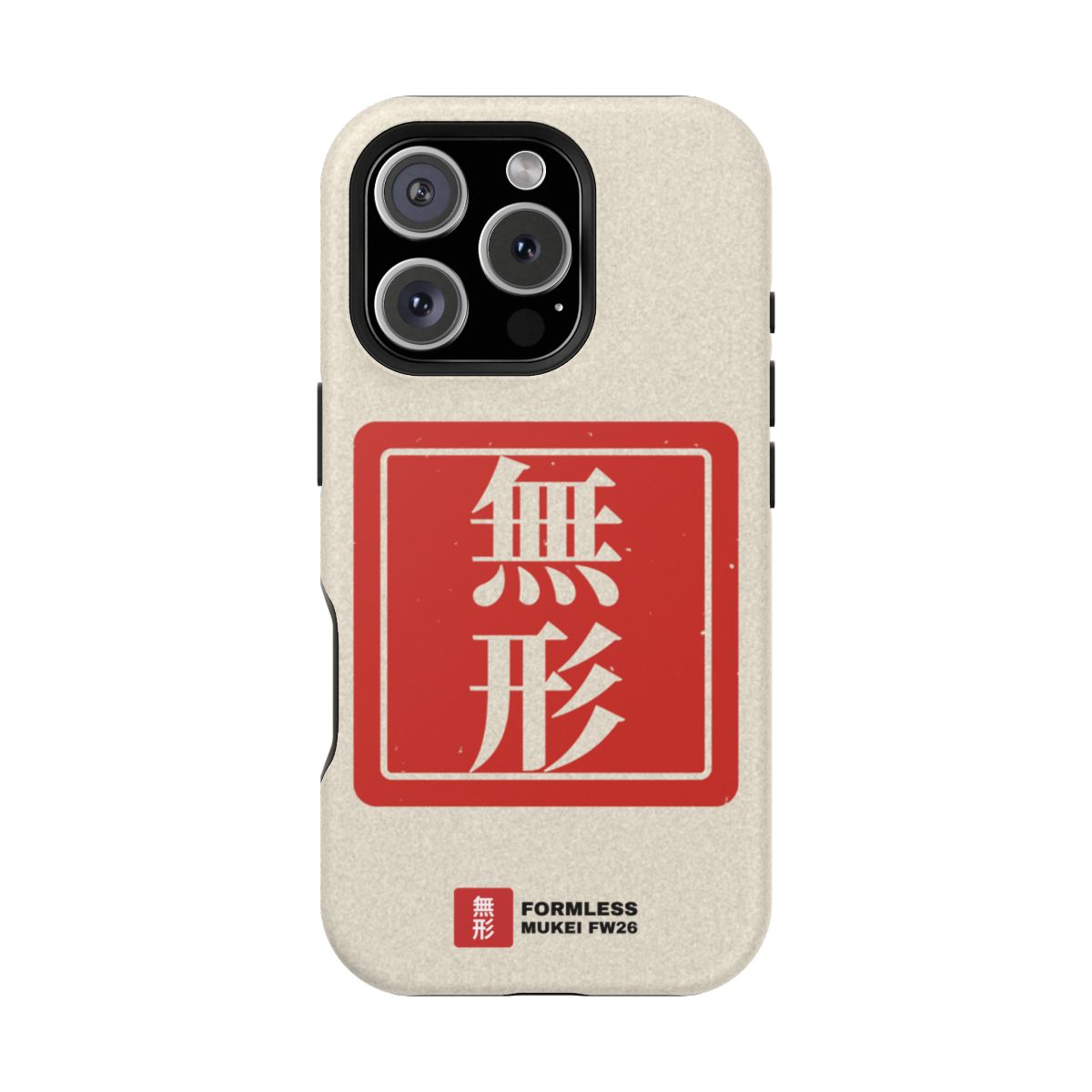 無形 SEAL magnetic tough phone case with red hanko-style stamp artwork | Formless